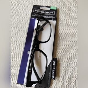 Foster Grant Brandon Reading Glasses with Case BLK +1.5 50/17-136